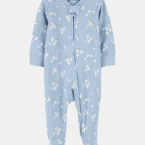 Pijama de algodão com estampado floral