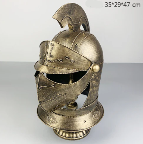 Armadura Medieval Capacete de Metal Decorativo - Image 4