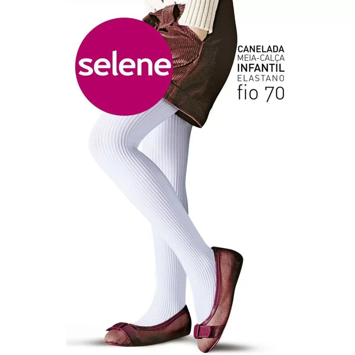 Meia-Calça Fio 70 Infantil Menina Canelada - Selene - Image 3