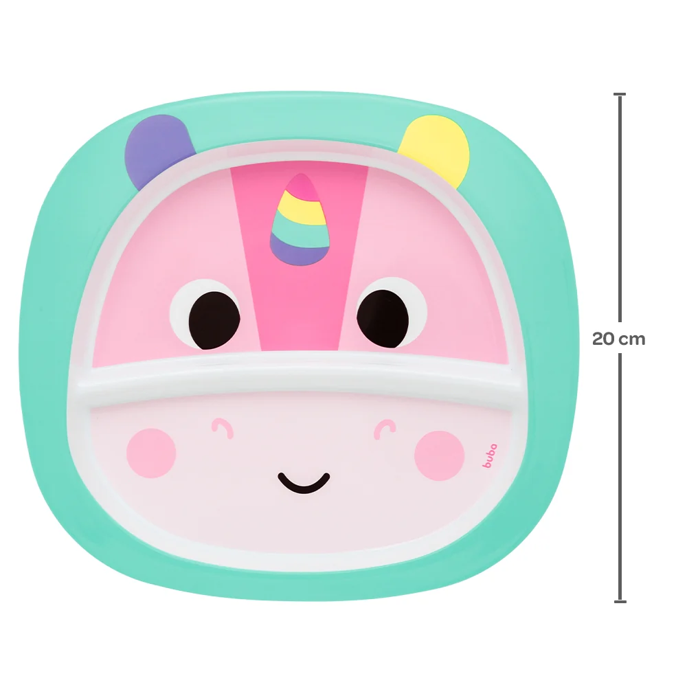 Pratinho Bebê Infantil com Divisória Buba Zoo Unicórnio - Buba - Image 5