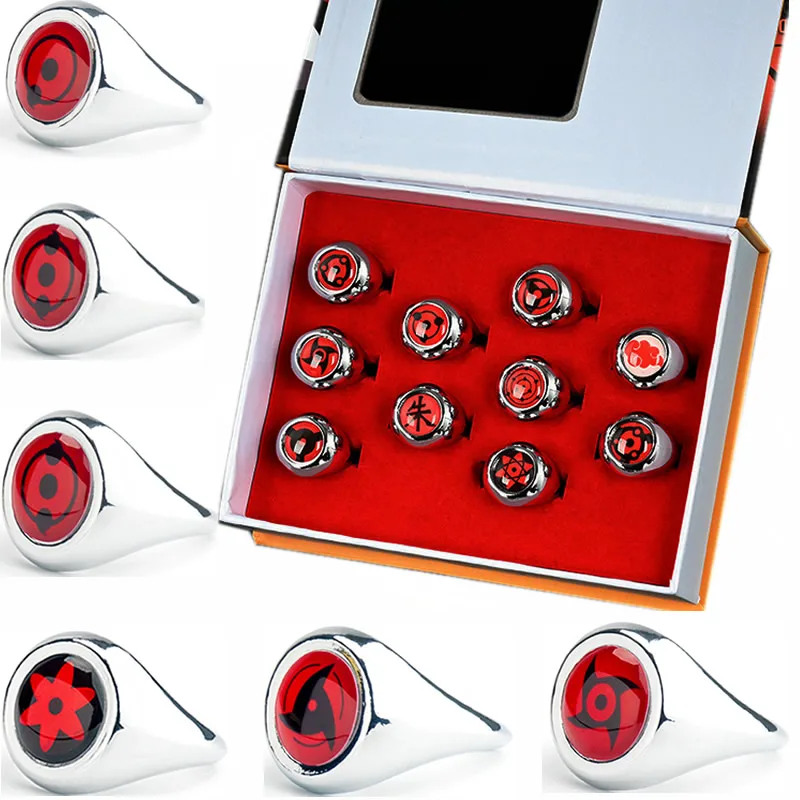 Akatsuki Anéis Conjunto com 10 Unidades + Corrente - Image 8