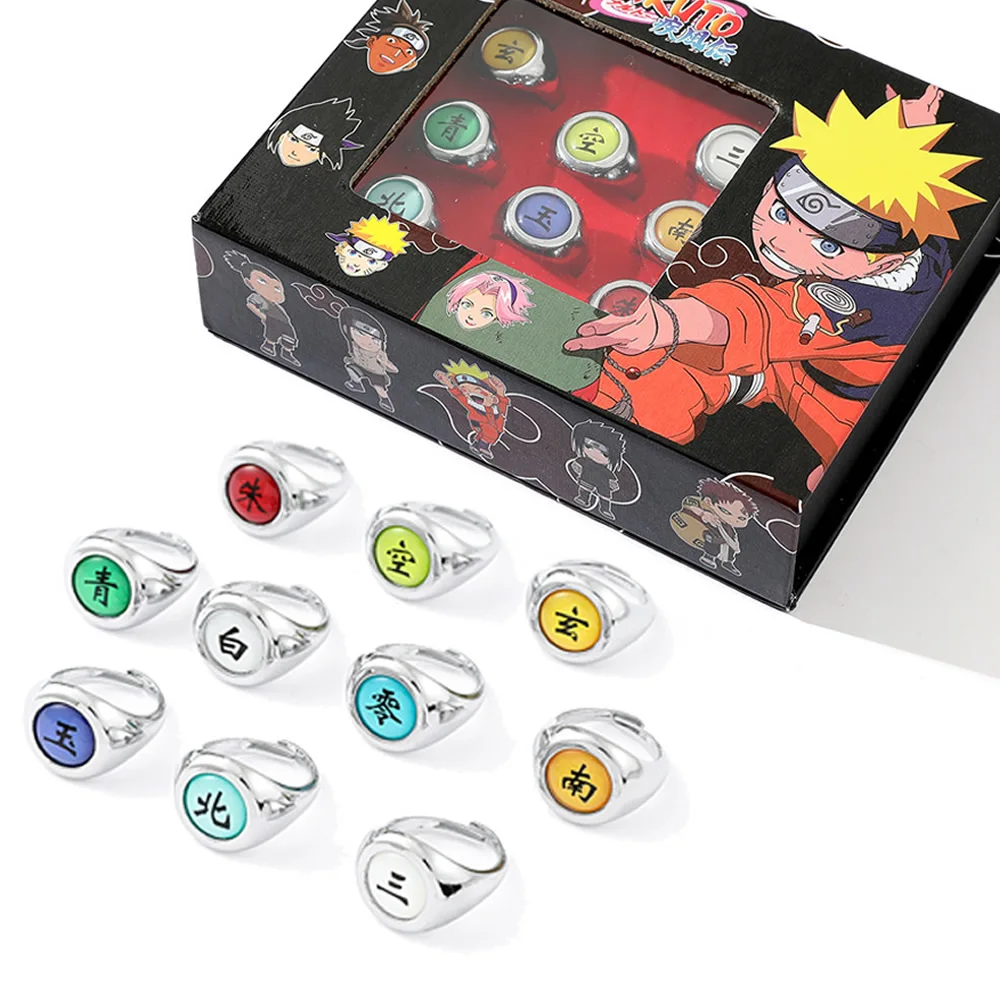 Akatsuki Anéis Conjunto com 10 Unidades + Corrente - Image 2