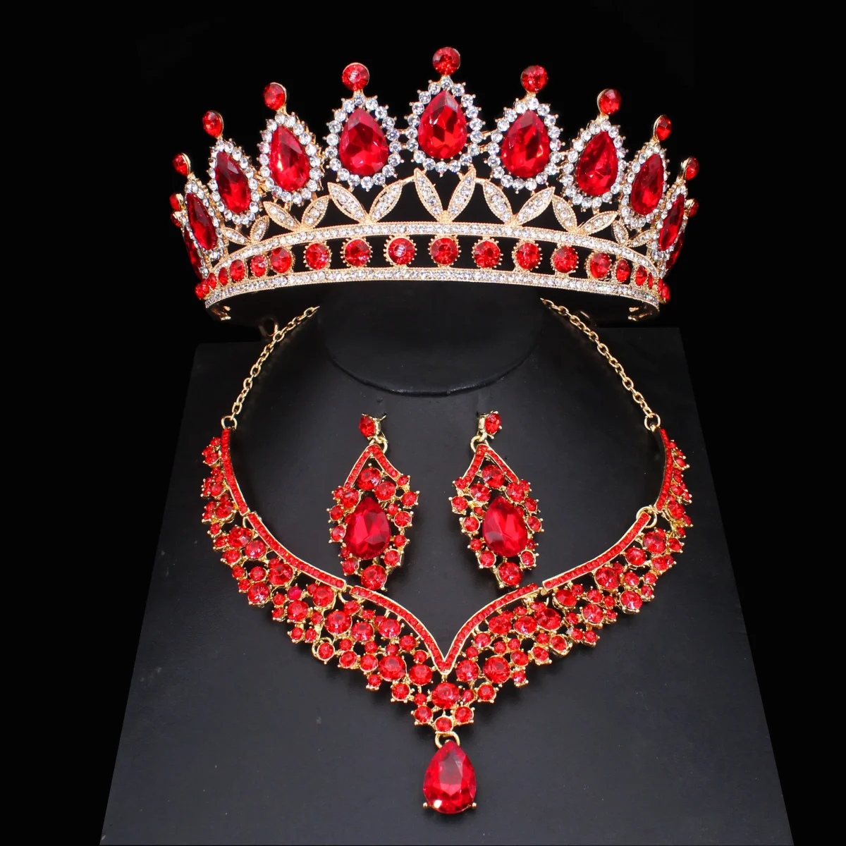Coroa de Rainha Conjunto Colar e Brincos - Image 8