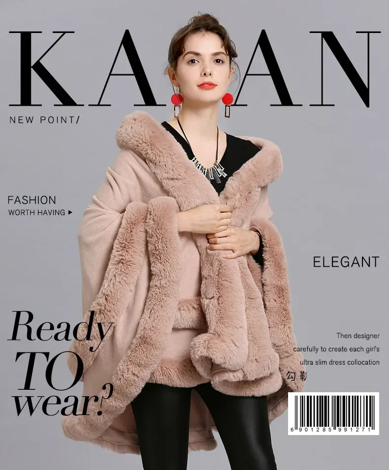Roupa Feminina de Frio Poncho Luxo