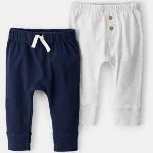 Pack de 2 calças de algodão, designs diferentes
