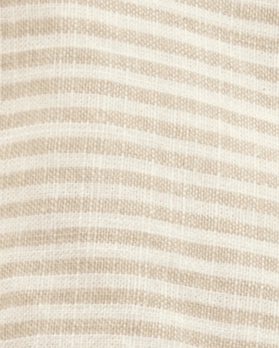 Vestido e faixa de cabeça de algodão, design às riscas - Image 5